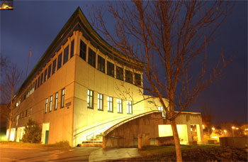 Lyndon State College Library at Night